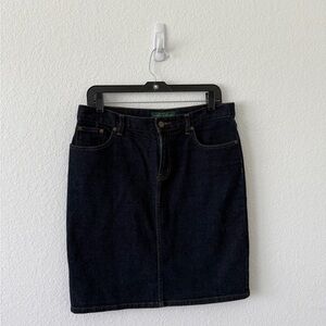 Ralph Lauren Dark Blue Denim Skirt